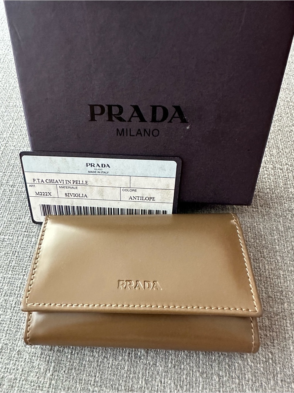 Prada Siviglia Leather Key Holder